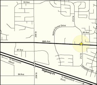 Map for North Langley (Walnut Grove) office